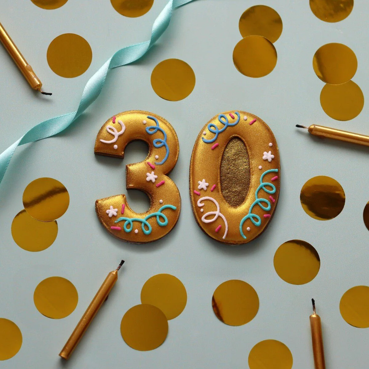 30th Birthday Milestone Letterbox Biscuit - Image 2