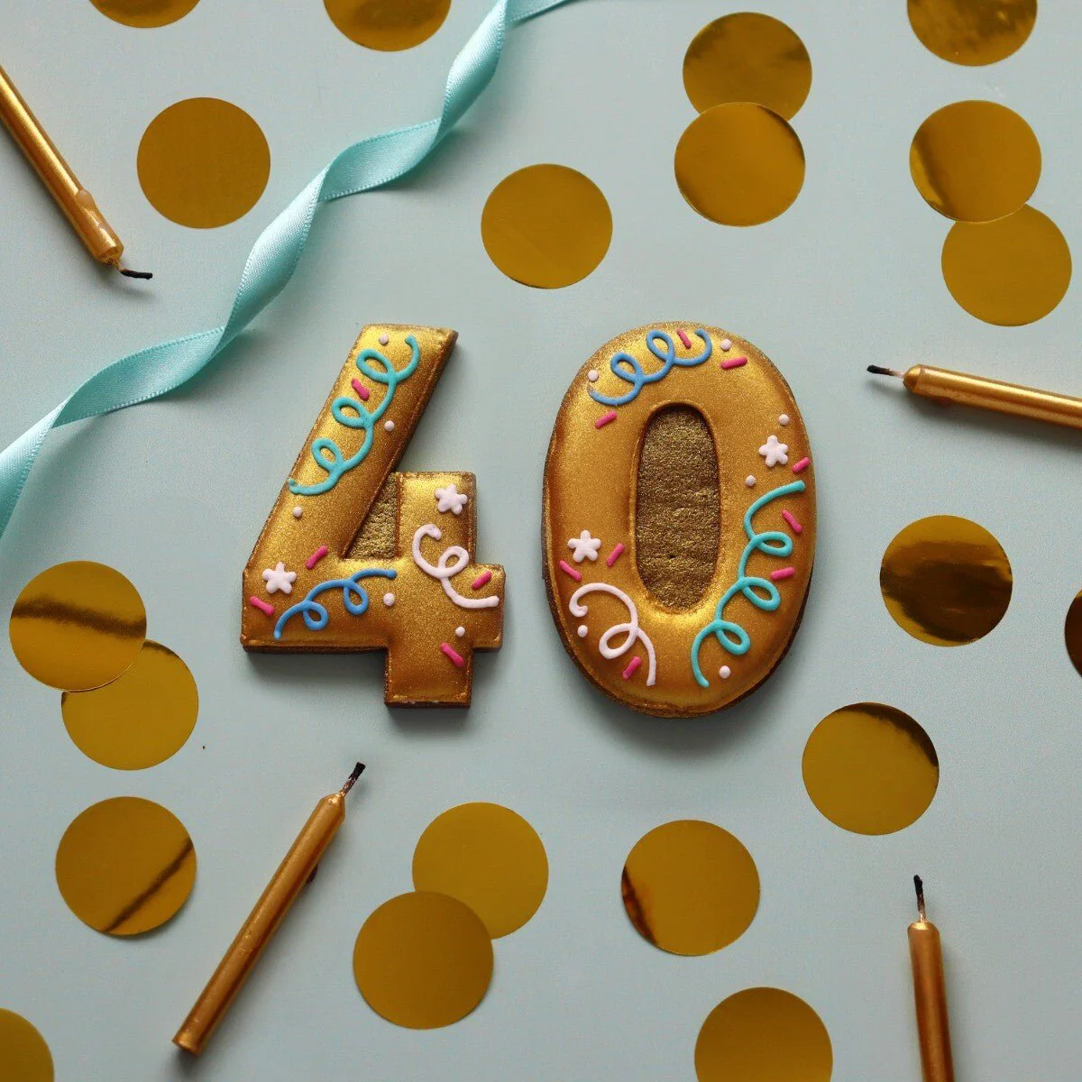 40th Birthday Milestone Letterbox Biscuit - Image 2
