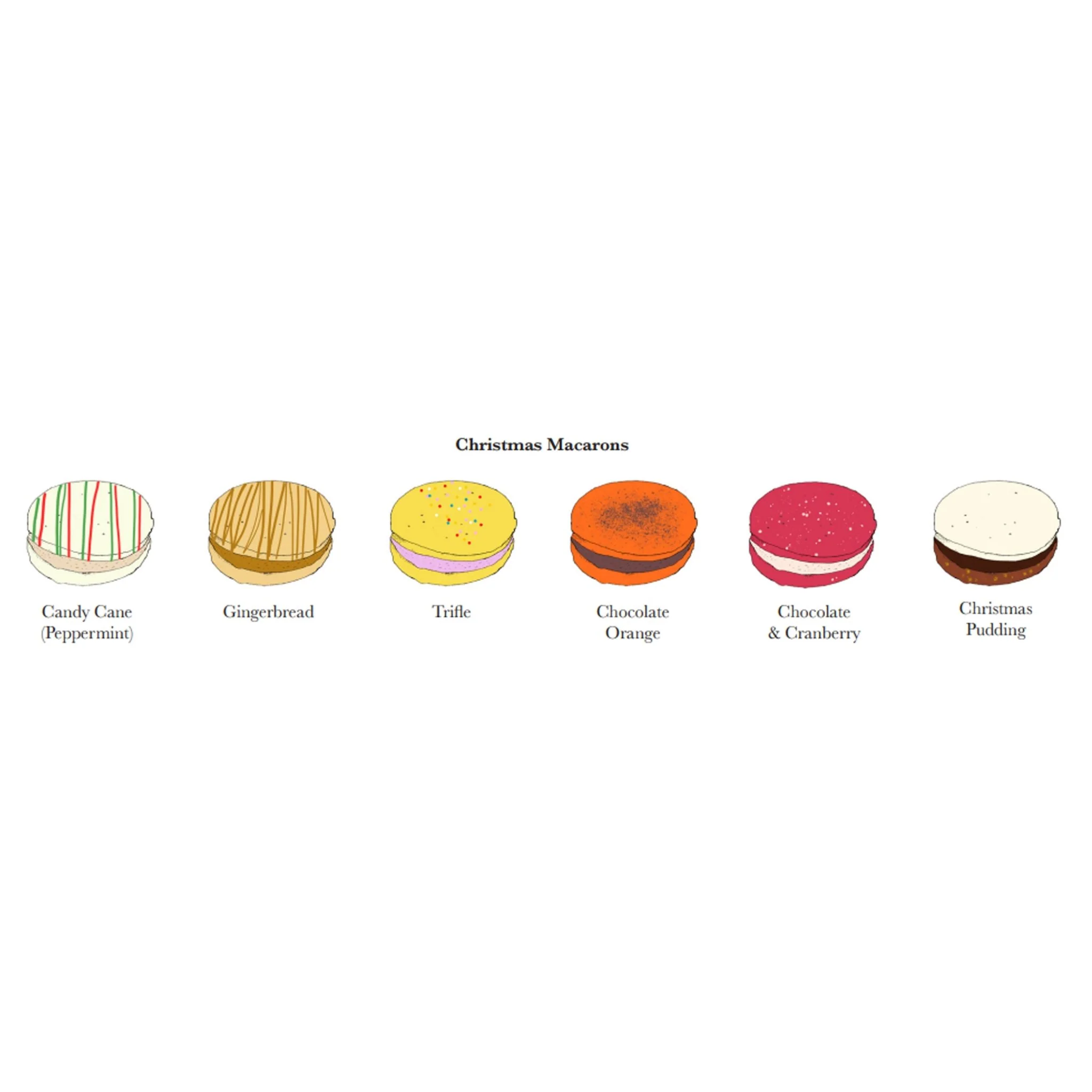 6 Christmas Macarons - Image 6