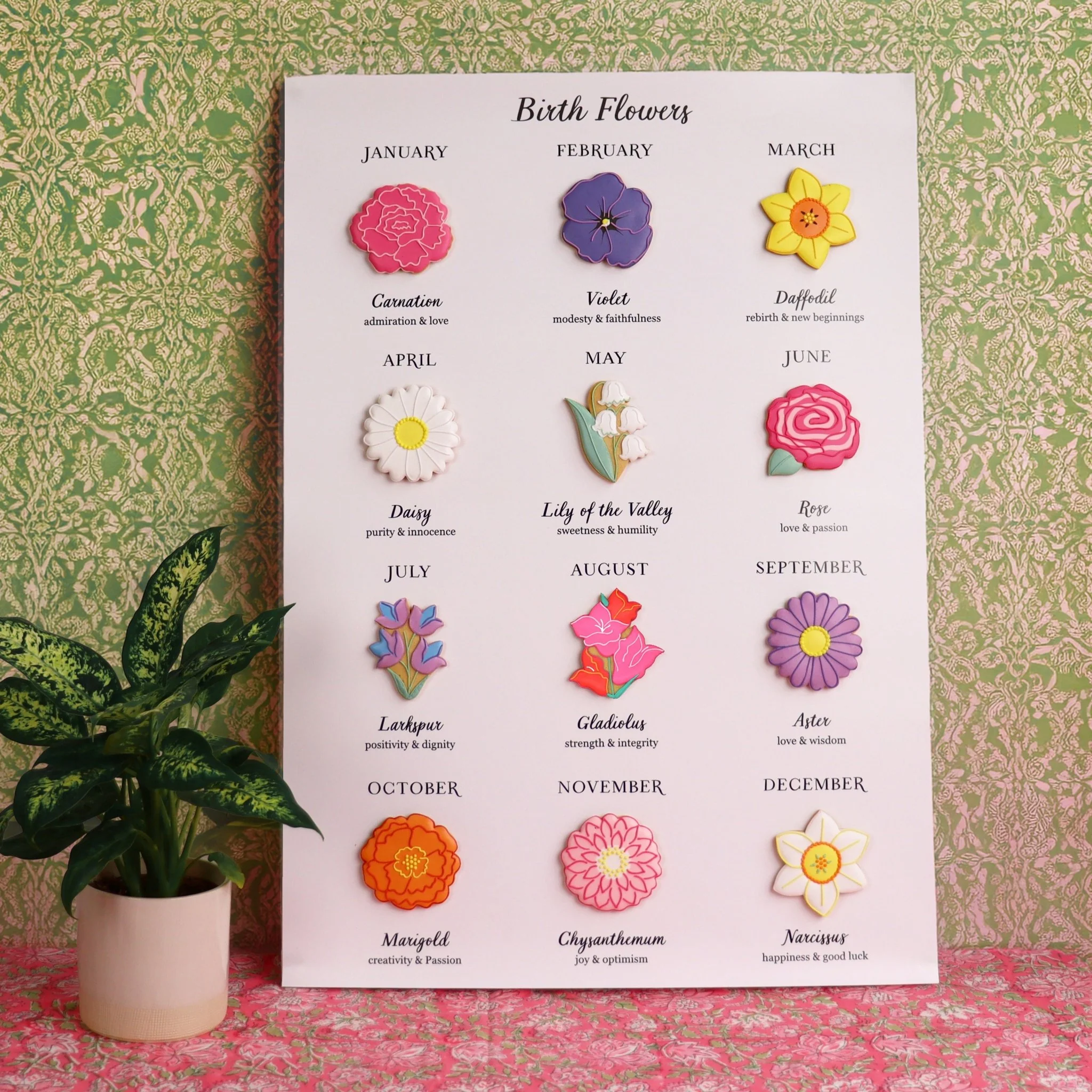 Gladiolus August Birth Flower Letterbox Biscuit - Image 2