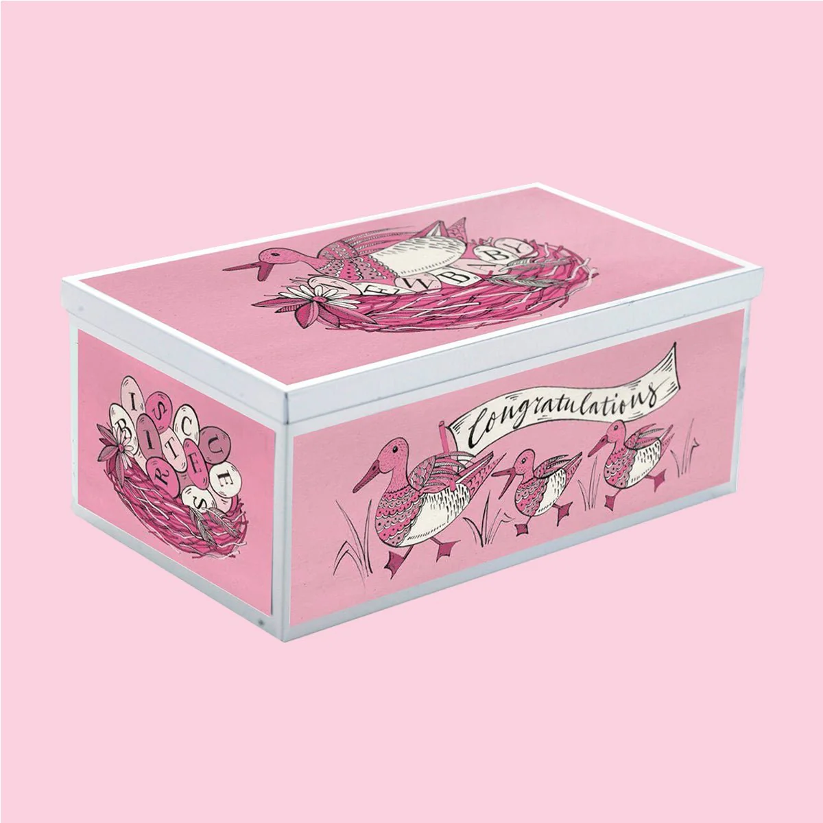 Personalised Baby Girl Biscuit Tin - Image 4