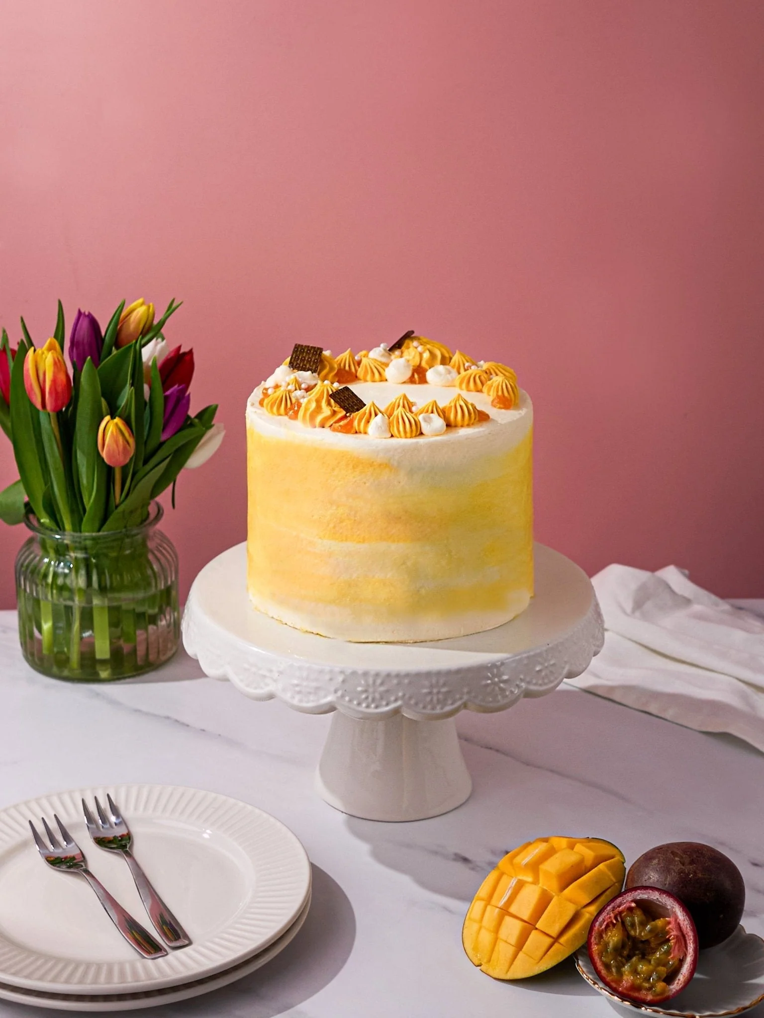 Patisserie Valerie Mango & Passionfruit Cake - Image 5