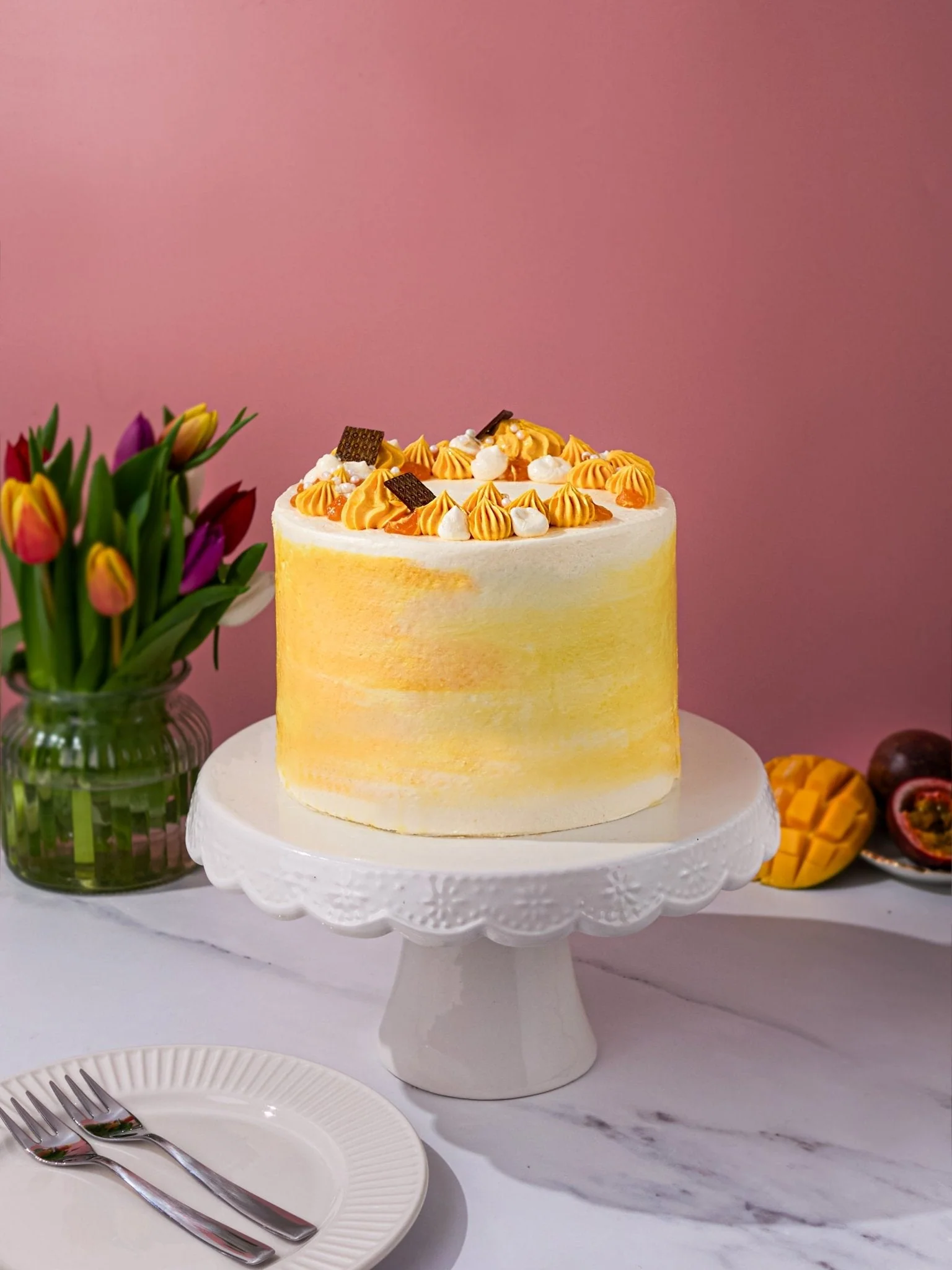 Patisserie Valerie Mango & Passionfruit Cake - Image 7