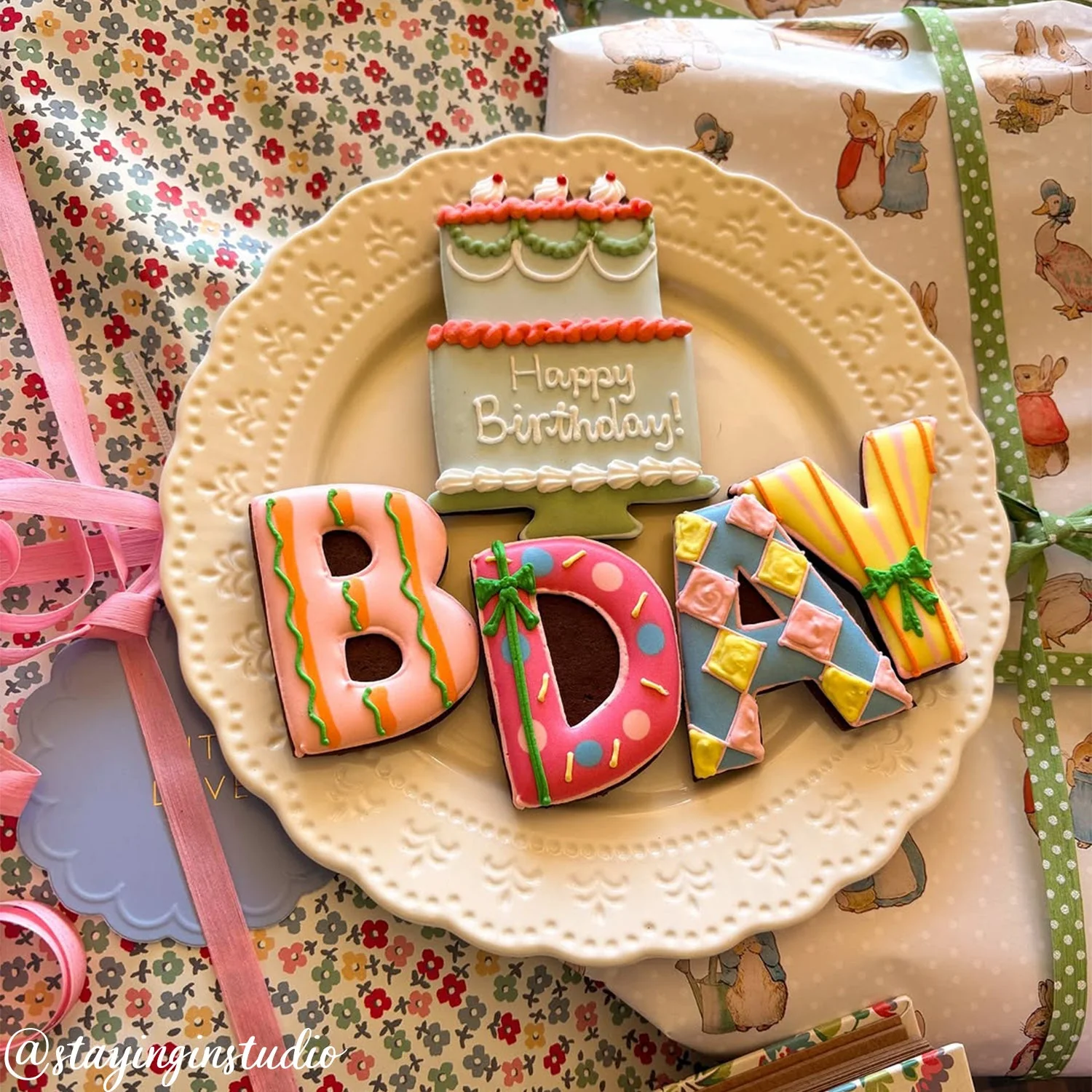 BDAY Card Letterbox Biscuits - Image 3