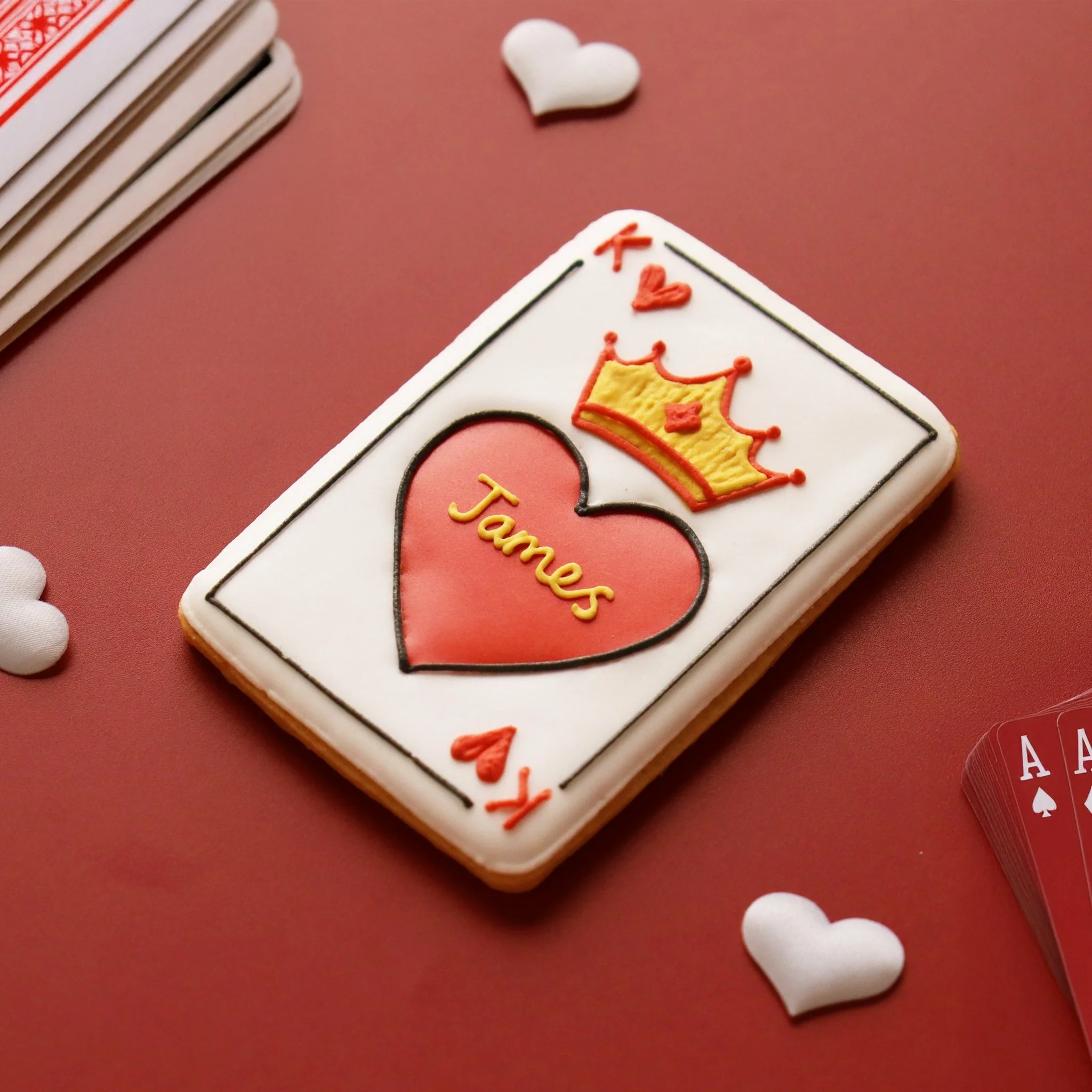 Personalised King of Hearts Letterbox Biscuit - Image 2