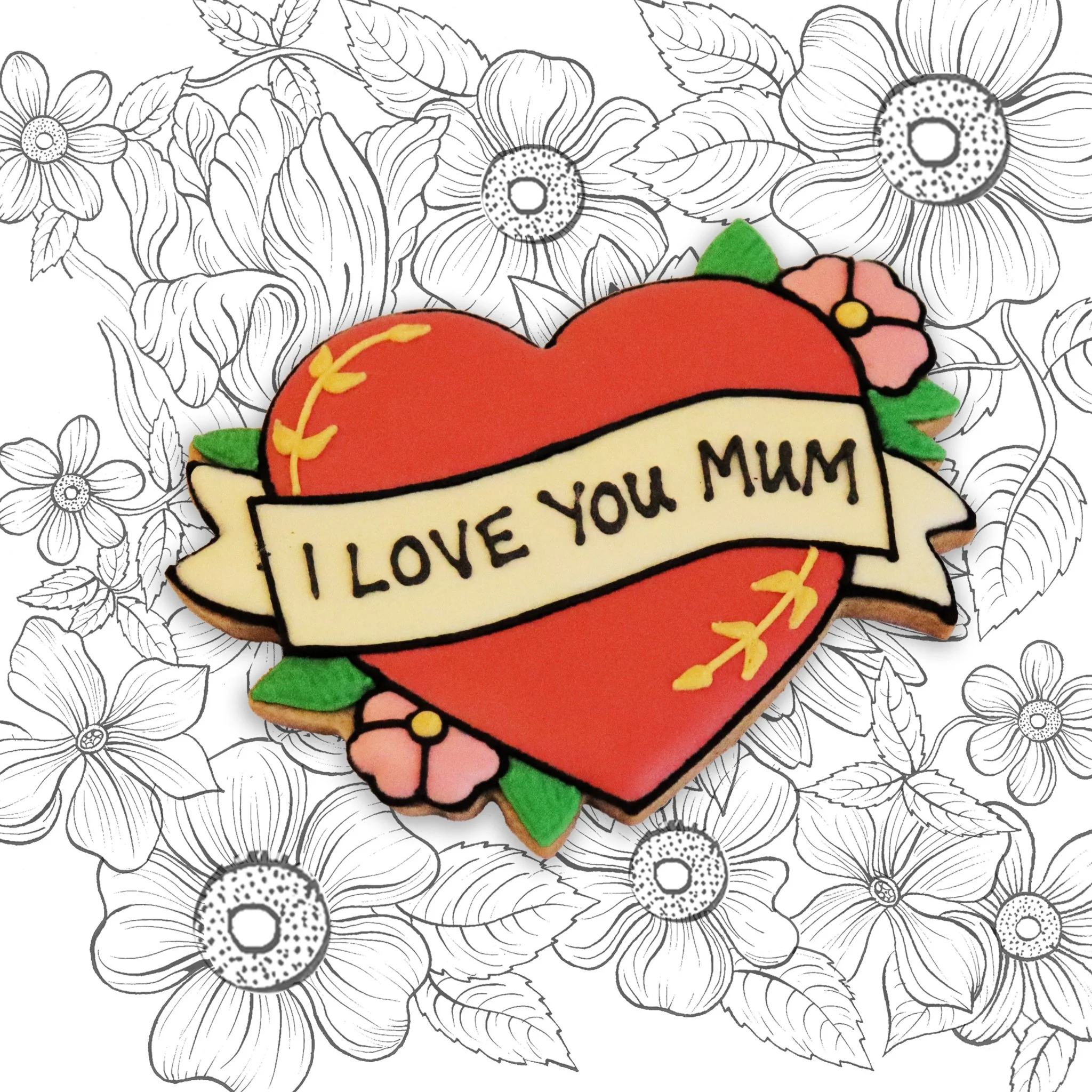 Personalised Mother's Day Heart Letterbox Biscuit - Image 2