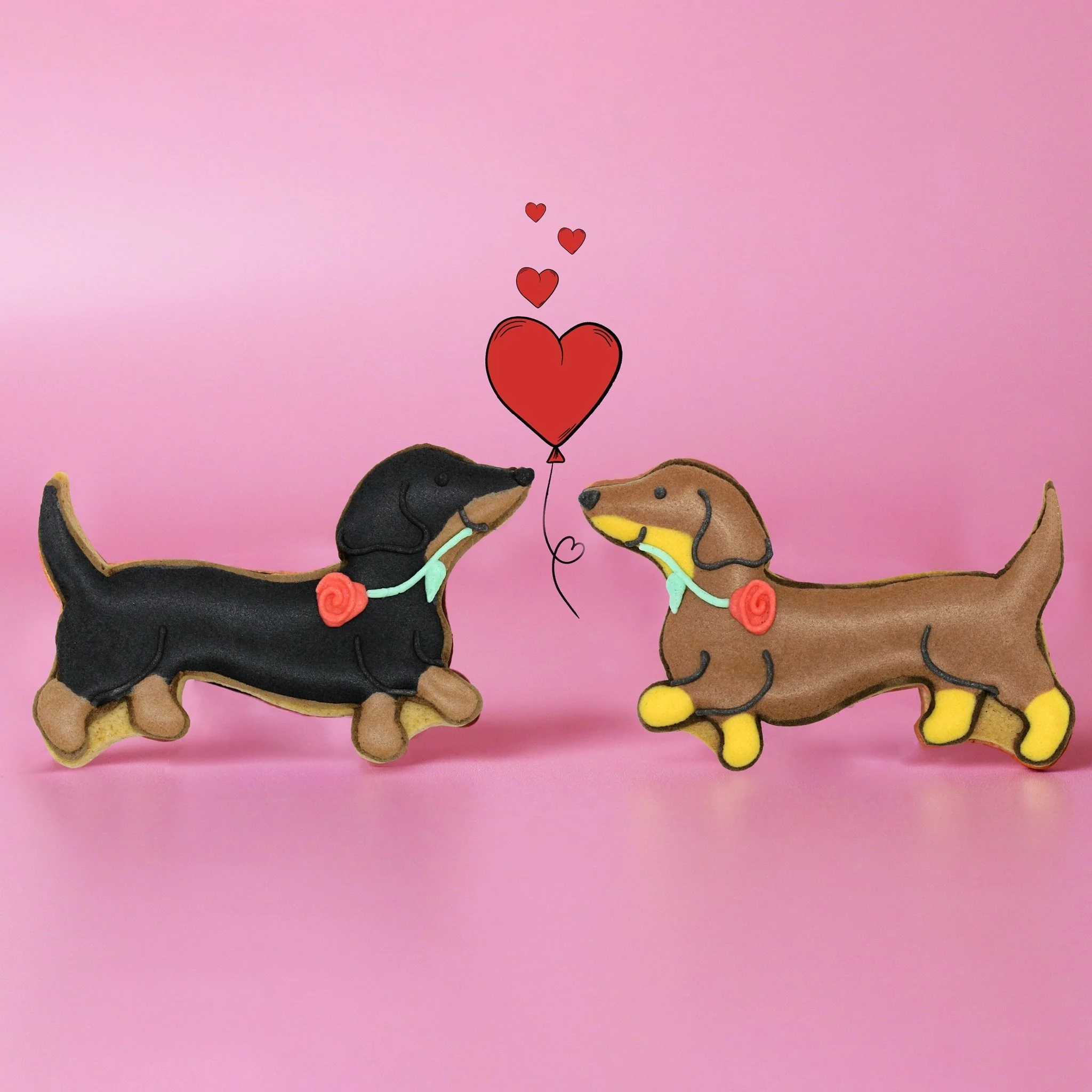 Sausage Dogs In Love Letterbox Biscuits - Image 2