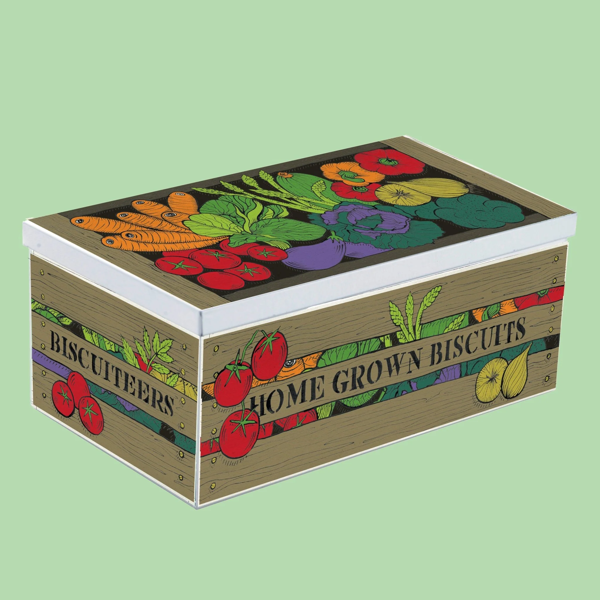 Biscuiteers Veg Box Biscuit Tin - Image 4