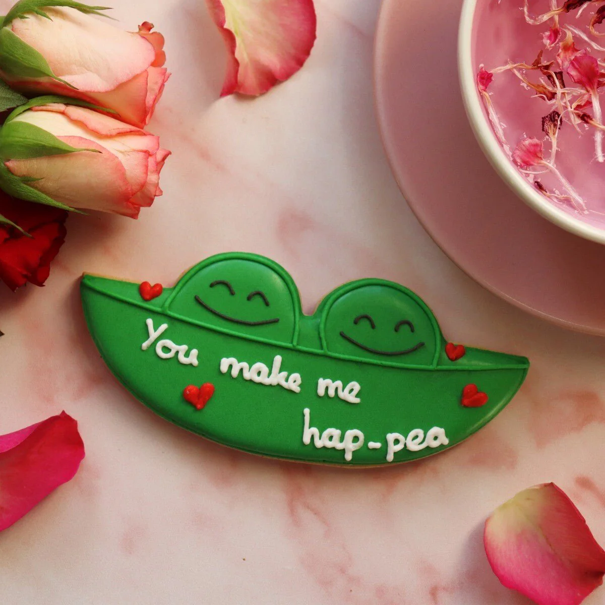 You Make Me Hap-pea Letterbox Biscuit - Image 3